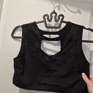 Forever 21 Black Cutout Top